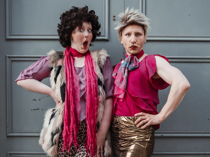 Image shows artists 'Olive and Anya' who performed at the Glory cabaret held in June.