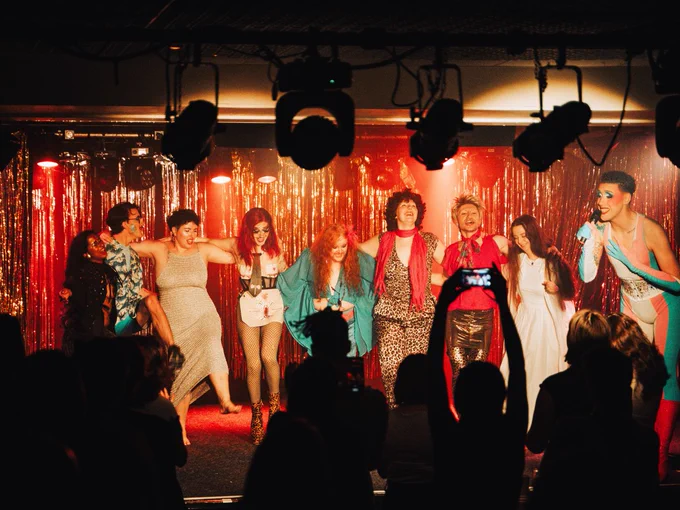 Cabaret performers from the 'Glory' cabaret held in June.