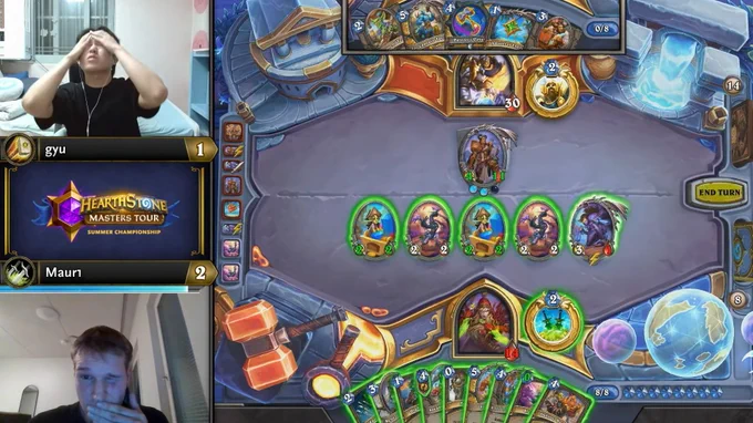 gyu and Mauri both looking incredibly stressed after taking turns making huge mistakes in an incredible high pressure situation.
