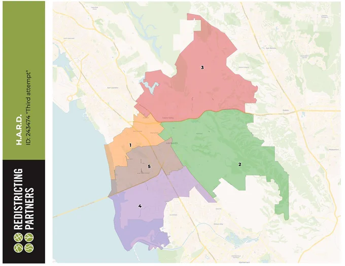 Image shows one potential draft map