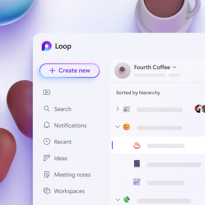 Loop App has a new look with a redesigned sidebar