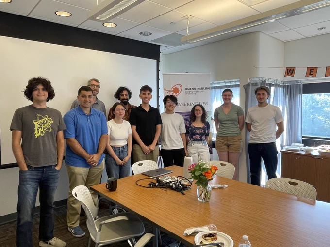 Eight grad students and two professors