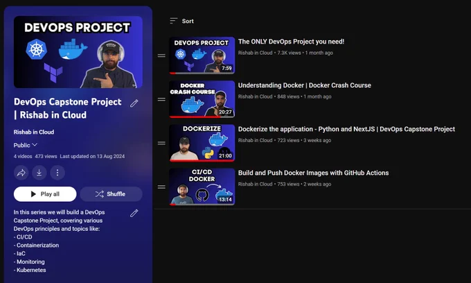 The DevOps Capstone Project Series Playlist