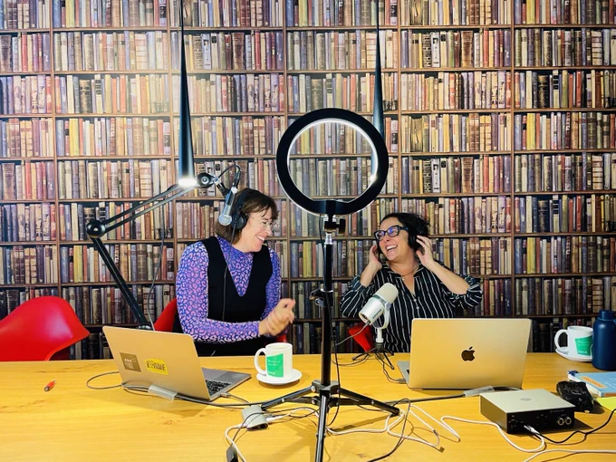 Podcast hosting. Thanks to influencers for the ring-light. 