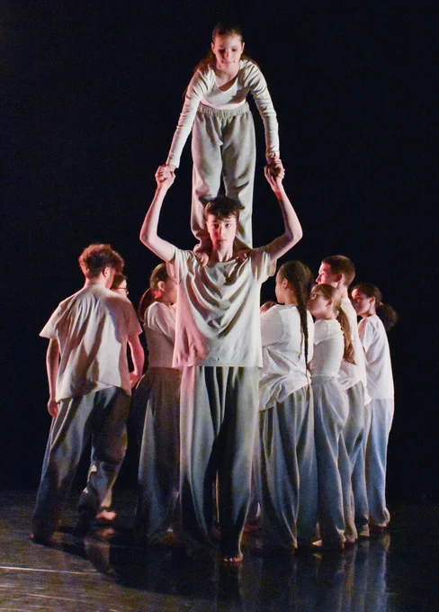 Photo of Camden secondary school students performing at a youth dance festival in King's Cross.
