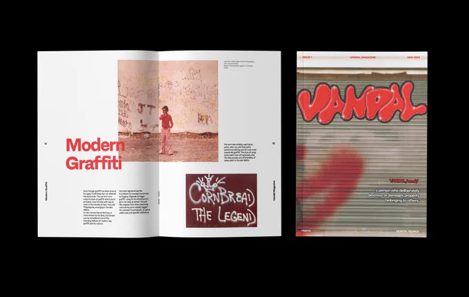 A magazine spread with spiral binding showing scanned in lacey underwear on the left and text with the headline 'Why do we tell ghost stories?' on the right.