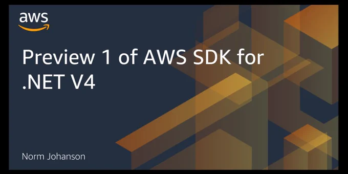 blog post title Preview 1 of AW SDK for .NET v4