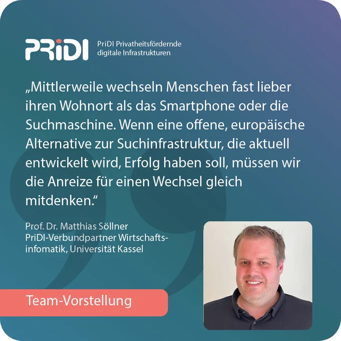 Meet Prof. Dr. Matthias Söllner of PriDI Project