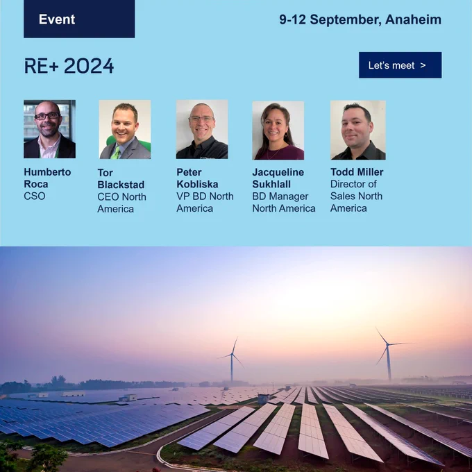 Meet the North American team from GreenPowerMonitor, a DNV company at REPlus 2024 at California. 