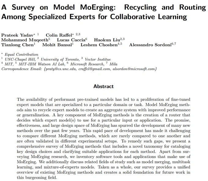 A survey on Model MoErging!
