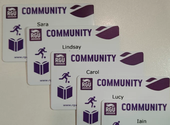 Community membership cards for RGU Library and RGU Sport