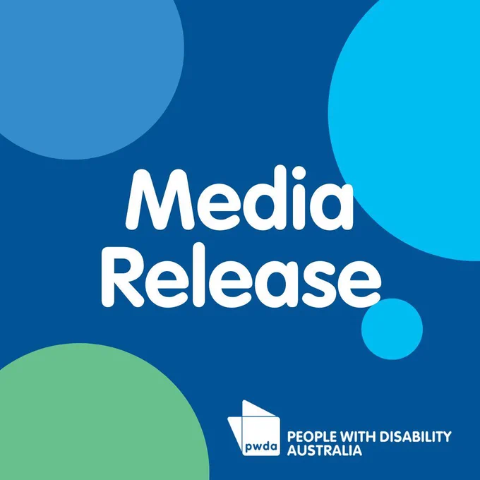 Graphic with Blue background and blue circles. Text reads Media Release
