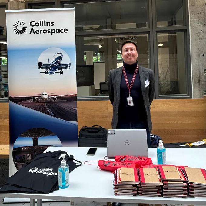 Pictured is a Collins Aerospace employee at IMVIP 2024