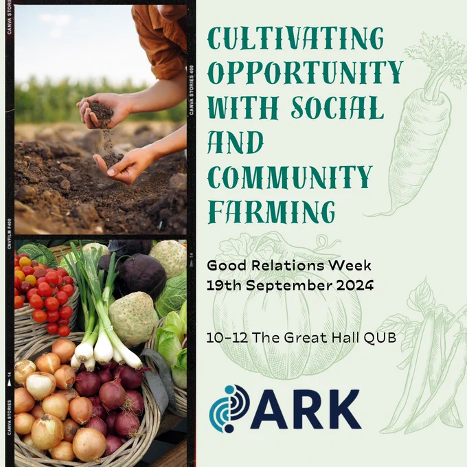 ARK graphic for event 'Cultivating opportunity with social and community farming'
