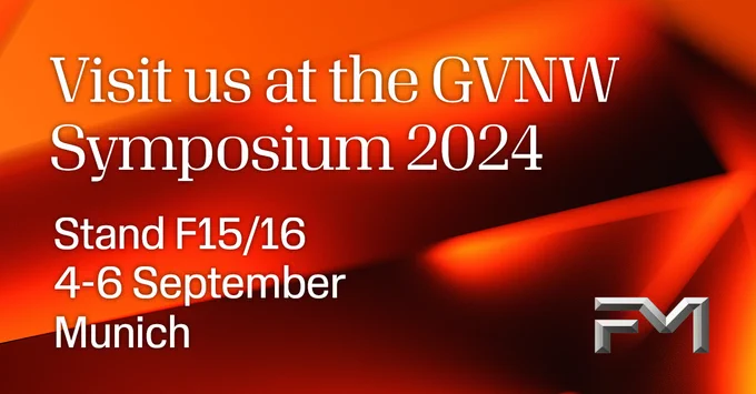 Visit us at the GVNW Symposium 2024. Stand F15/F16. 4-6 September. Munich. 