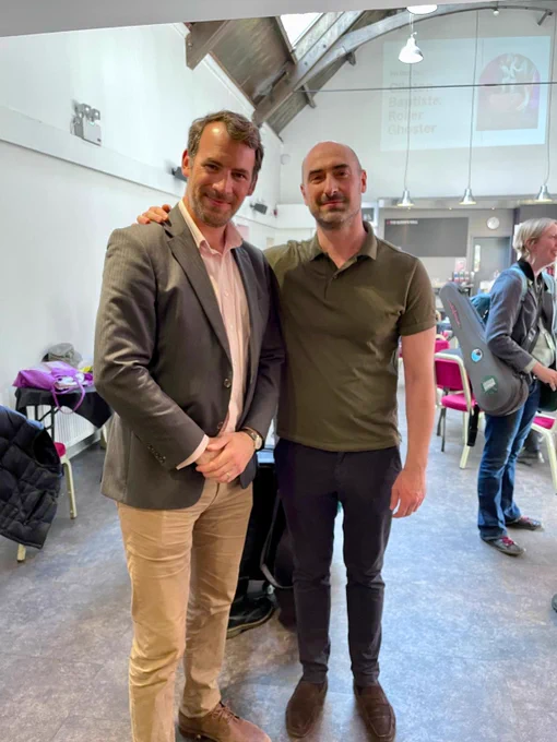 Consul General Jerry O'Donovan with the Irish Baroque Orchestra's  artistic director Peter Whelan
