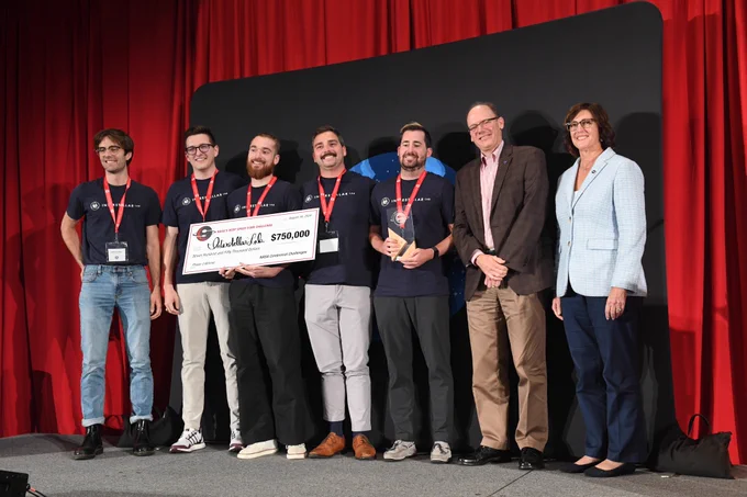 Interstellar Lab, a small business comprised of team members from France, Texas, and Florida, took home the $750,000 grand prize for their food system, NUCLEUS, which uses a multi-pronged approach to growing and harvesting food outputs for astronauts on long-duration human space exploration missions.
Credit: OSU/CFAES/Kenneth Chamberlain