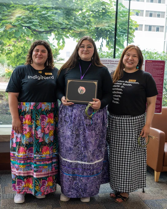 Image of Katie with her mentors from IndigiNERD