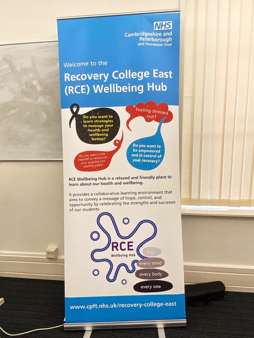 RCE Wellbeing Hub banner on display