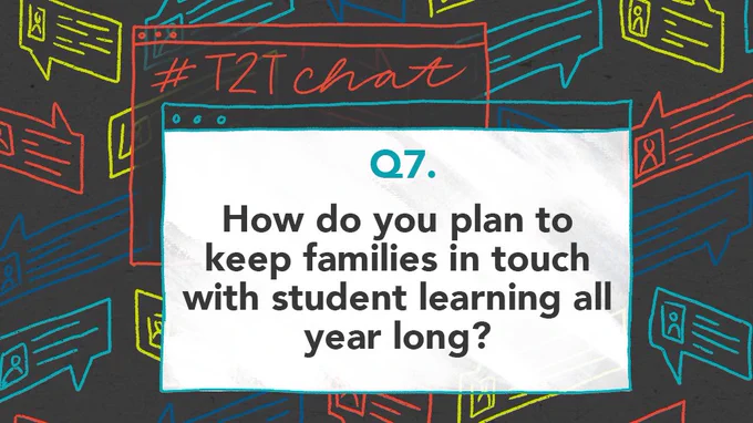 Q7. How do you plan to keep families in touch with student learning all year long?