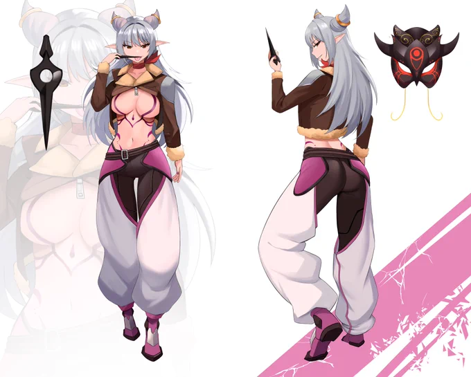 the design is inspired by the character of Juri Han from street fighters, which was used as a reference.