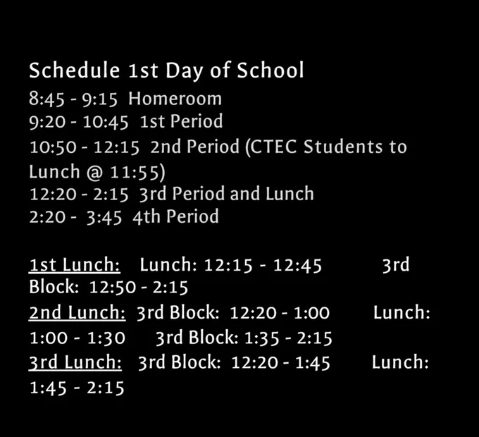 1st day of school