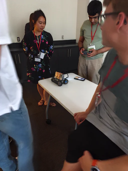 Red Team moments before beginning the robotic rover challenge