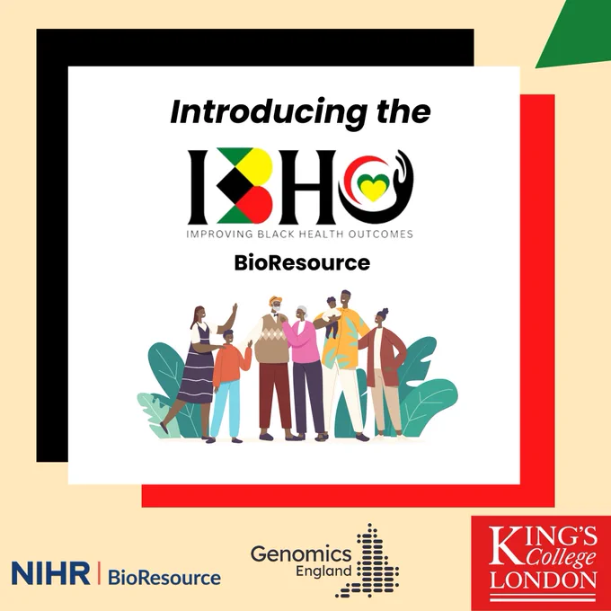 A framed image of people gathered together under the IBHO logo, with the three research partner logos underneath