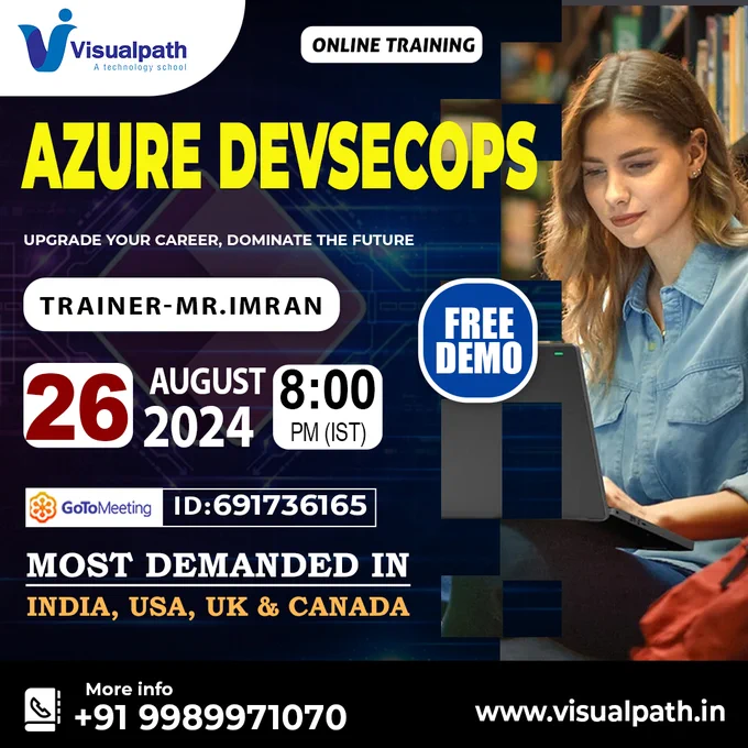 👉Join Now: https://meet.goto.com/834606253
👉Attend Online #FreeDemo On #AzureDevSecOps by Mr.IMRAN.
📅Demo on: 26th August @ 8PM (IST).
📲Contact us:  91 9989971070.
👉Visit Blog: https://visualpathblogs.com/
👉WhatsApp: https://www.whatsapp.com/catalog/919989971070
🌐Visit: https://www.visualpath.in/Microsoft-Azure-DevOps-online-Training.html

#AzureDevOps #Azure #DevOps #Visualpath #azuredevopsonline #AzureDevOpsTraining #MicrosoftAzure #azuredevopsdemo #DevSecOps #sonarqube #Dockers #kubernetes #devopsengineer #azurecloud #clouds #cloudcomputing #linux #azurecertification #Microsoft
