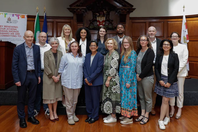 Group photo of conference speakers in RCSI College Hall