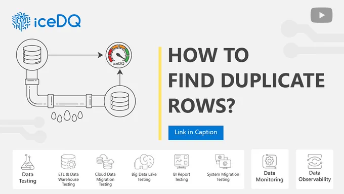 How to find duplicate rows in iceDQ?