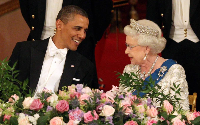 Queen with Obama