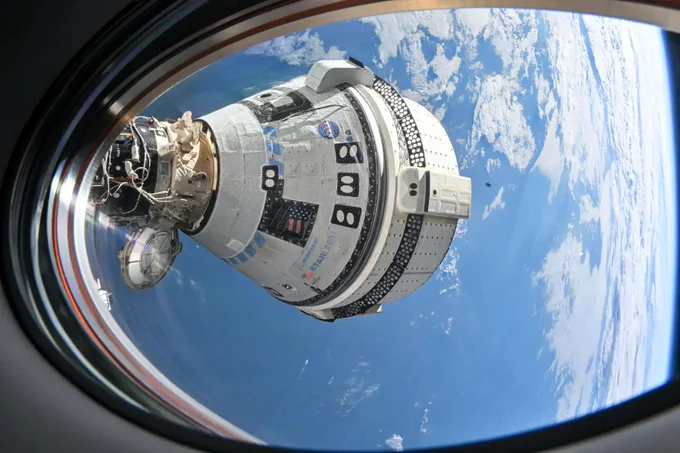Boeing’s Starliner crew capsule docked to the Harmony module’s forward port at the International Space Station on July 3, 2024. Photo credit: NASA
