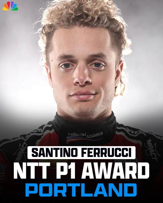 Santino Ferrucci wins his first NTT P1 Award of his career.