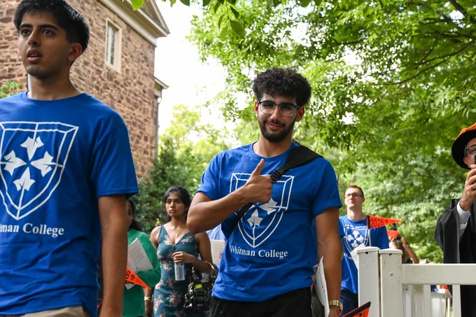 Student giving a thumbs up