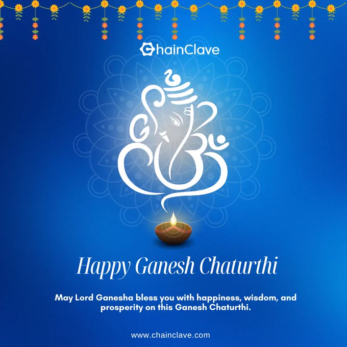 Ganesh chaturthi 2024 celebration by Chainclave Blockchain Development Company 