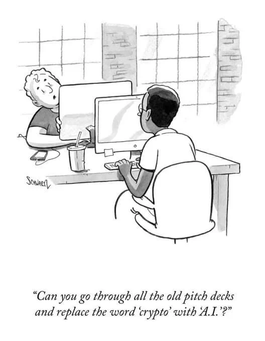 Can you dig out that old pitch and replace crypto with AI?