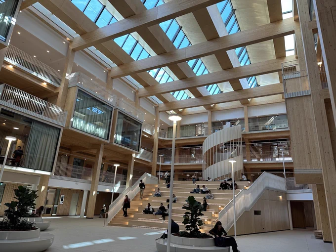 Michael Kirby Law School at Macquarie Uni, one of Australia's largest timber buildings. The new AAO building is expected to be similarly modern.