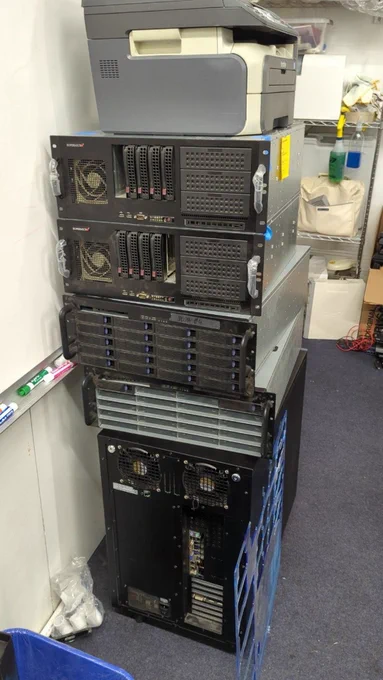 servers and printer