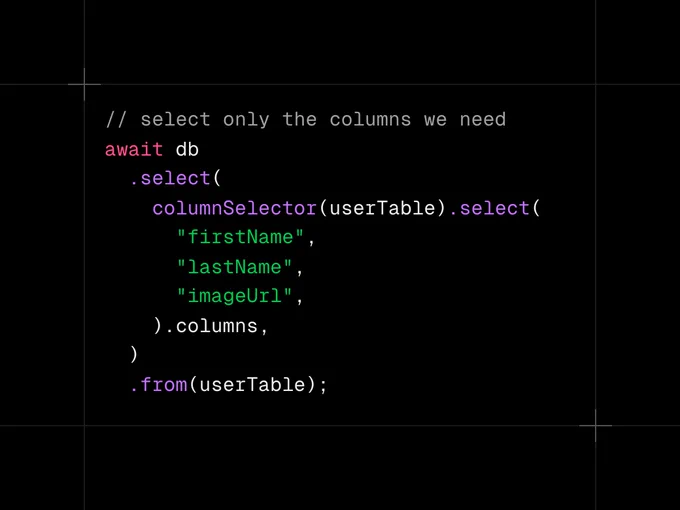 Select only the columns we need
