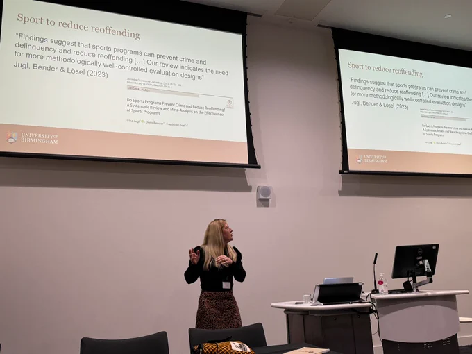 Presenting our paper in July at the BSC conference 2024 on "Using the power of sport to foster self-determined behaviour and promote desistance from crime amongst children and young people from ethnic minorities"