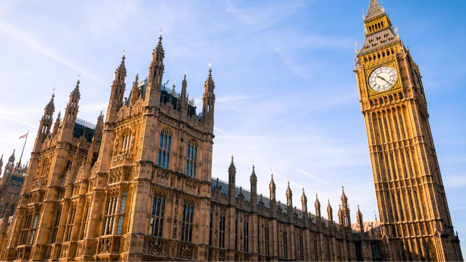 The Houses of Parliament and Big Ben. 
