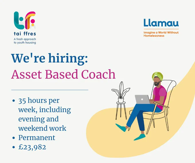 We're hiring:
Asset Based Coach
35 hours per week, including evening and weekend work
Permanent
£23,982