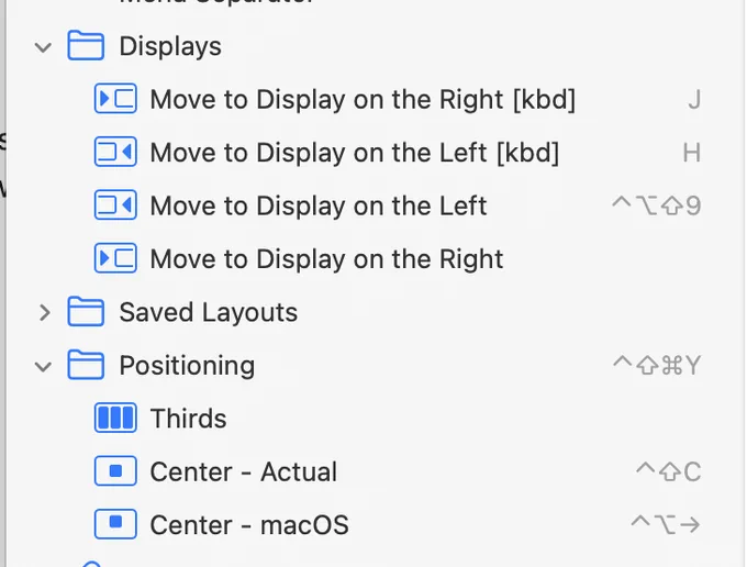 No longer in hiding, you can easily see your assigned keyboard shortcuts.