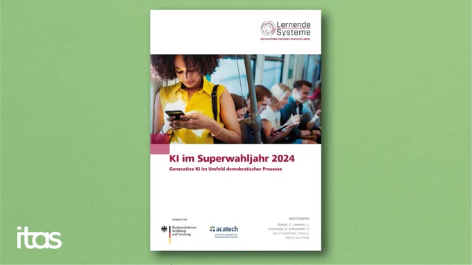 Cover Publikation "KI im Superwahljahr 2024
Generative KI im Umfeld demokratischer Prozesse"