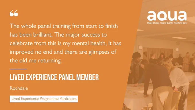 Lived Experience Panel Member testimonial