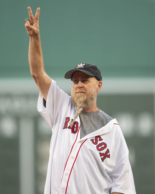David Cuddington is recognized in a special ceremony for the 2023 Wasabi Fenway Bowl Monster Finalists prior to a game against the Arizona Diamondbacks at Fenway Park.