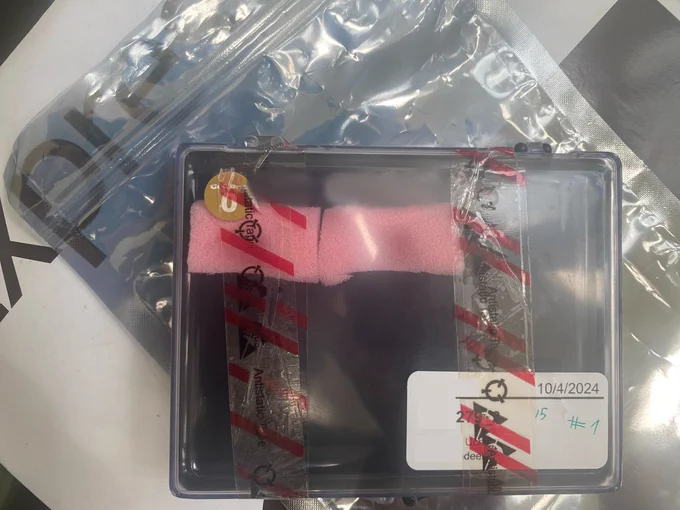 An anti-static package containing sensor samples.