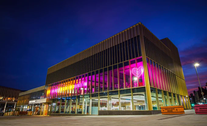 The facade of Library@theLightbox, Barnsley. Credit: Barnsley Council.