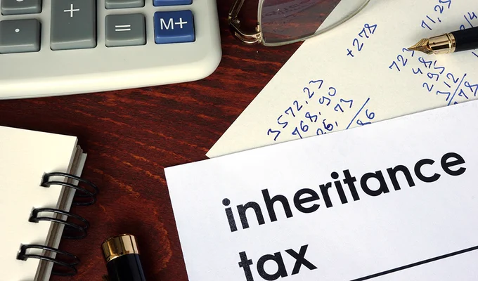 Image of document saying 'inheritance tax'.